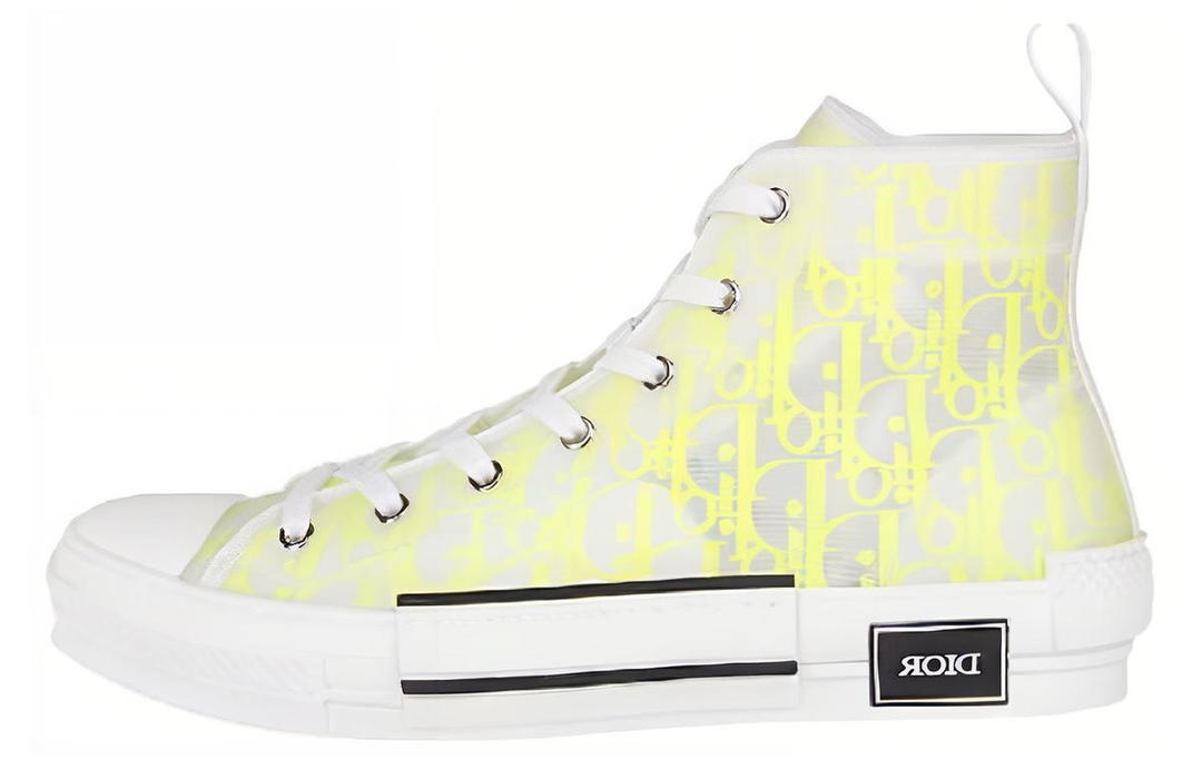 Dior Dior B23 High Top White Yellow Oblique