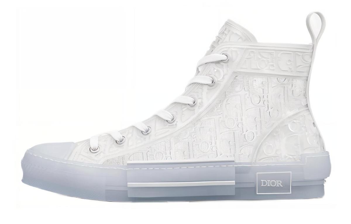 Dior Dior B23 High Top White Raised Oblique
