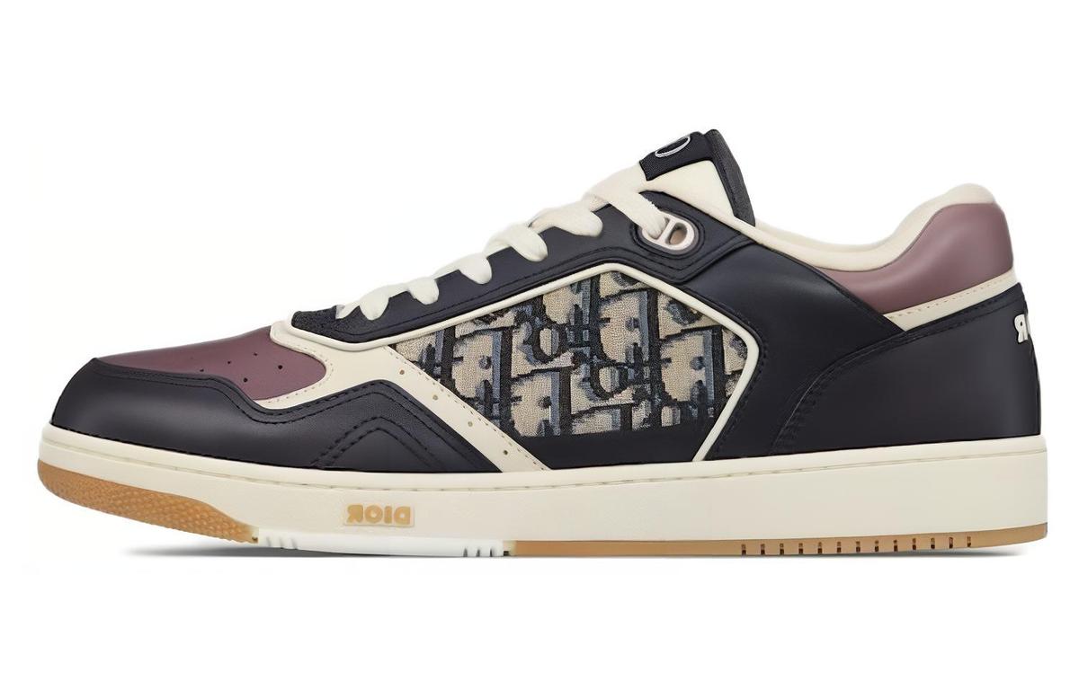 Dior Dior B27 Low Deep Blue Plum Dior Oblique Jacquard