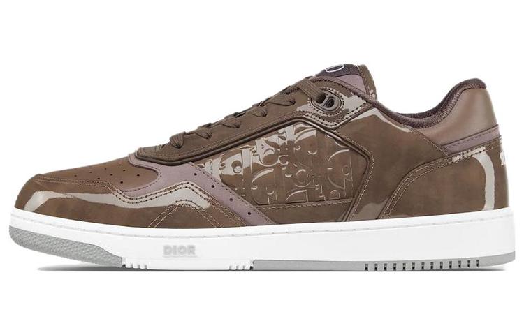 Dior Dior B27 Low Plum Patent Dior Oblique Gravity Embossed