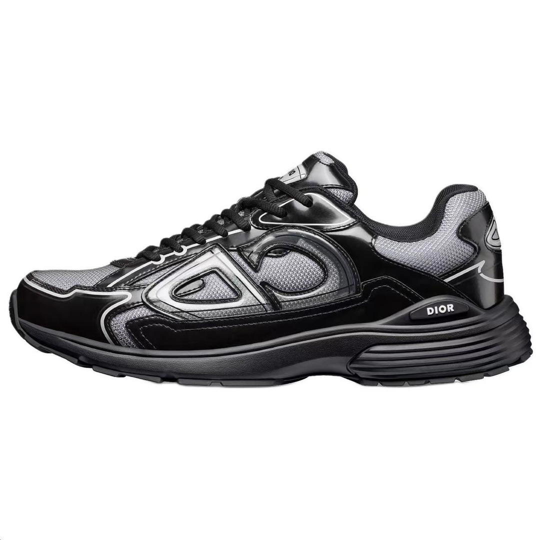 Dior Dior B30 Low Top Casual Shoes Men's Black Gray Color