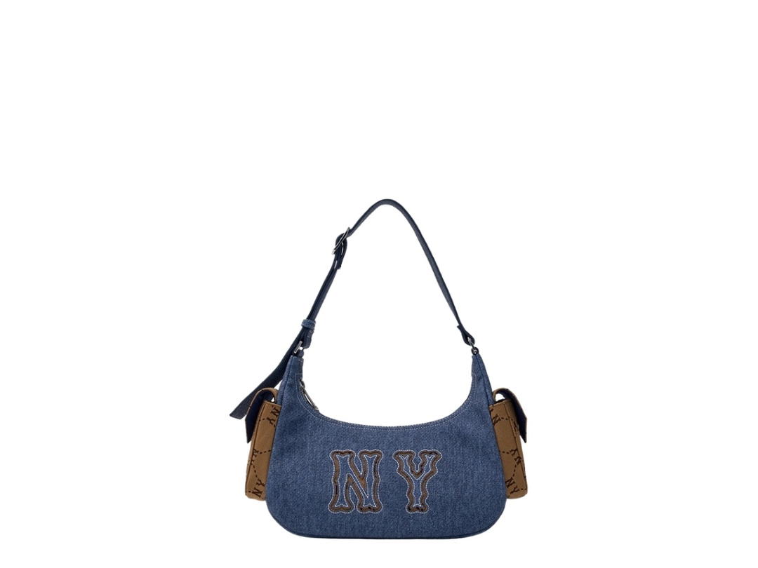 MLB MLB Korea Basic Mega Logo Denim Cargo Bag New York Yankees Indigo