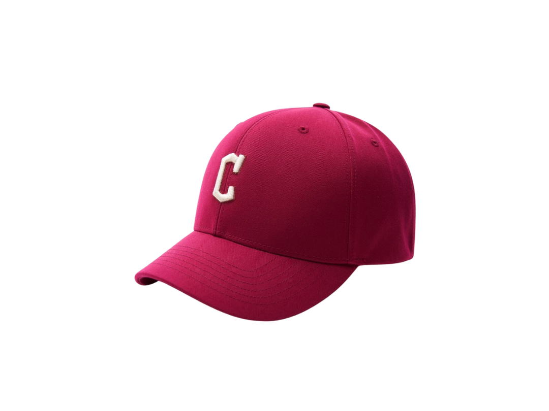 MLB MLB Premium Basic Small Logo Structured Ball Cap Cleveland Guardians Wine
