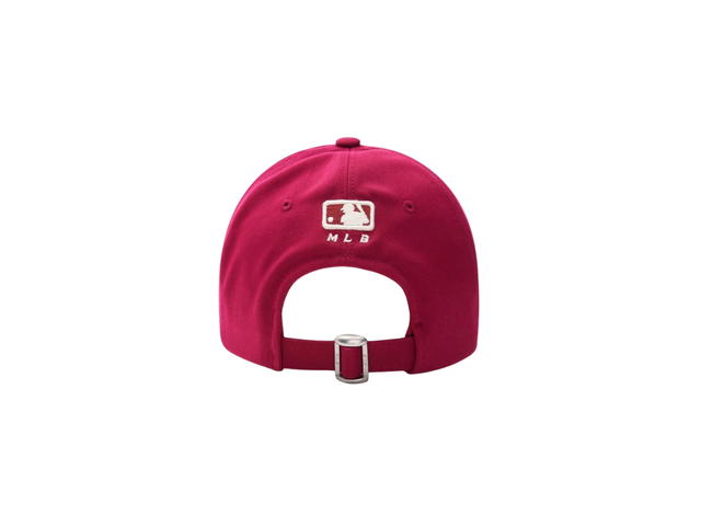MLB MLB Premium Basic Small Logo Structured Ball Cap Cleveland Guardians Wine - view 3