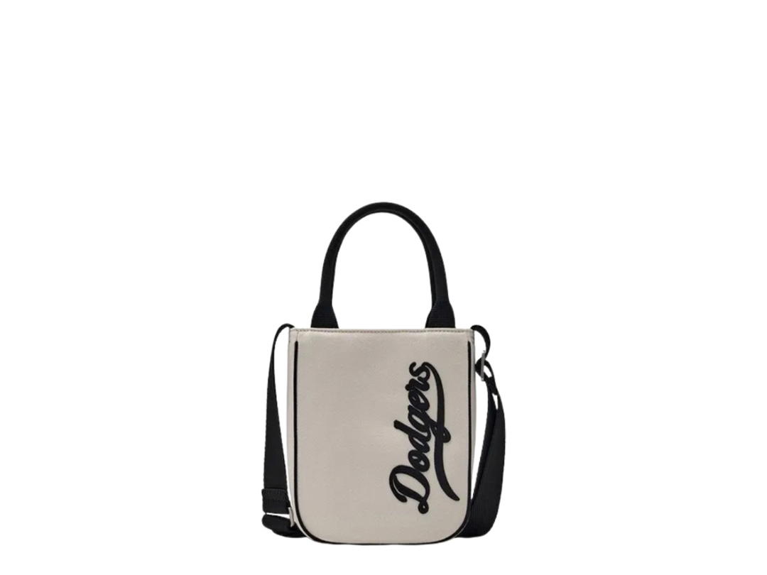 MLB MLB Varsity Cursive Denim Mini Cross Bag Los Angeles Dodgers Cream