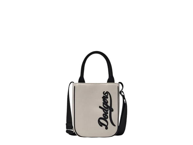 MLB MLB Varsity Cursive Denim Mini Cross Bag Los Angeles Dodgers Cream - view 1