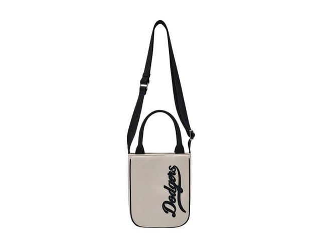 MLB MLB Varsity Cursive Denim Mini Cross Bag Los Angeles Dodgers Cream - view 3