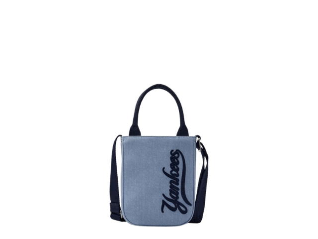 MLB MLB Korea Varsity Cursive Denim Mini Crossbody New York Yankees Indigo - view 1