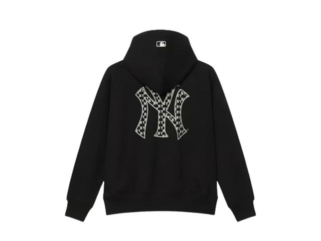 MLB Mlb Monogram NY Yankees Black Logo Zip Hoodie Black - view 2