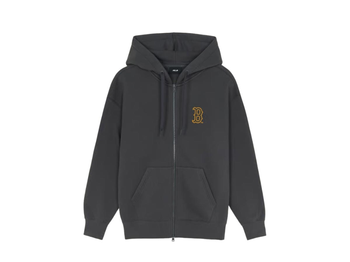 MLB MLB Varsity Vintage Fleece Hooded Zip-Up New York Yankees Charcoal Grey