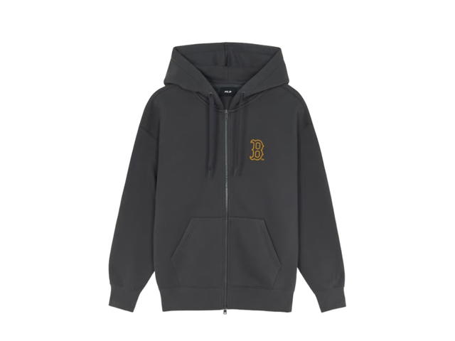 MLB MLB Varsity Vintage Fleece Hooded Zip-Up New York Yankees Charcoal Grey - view 1