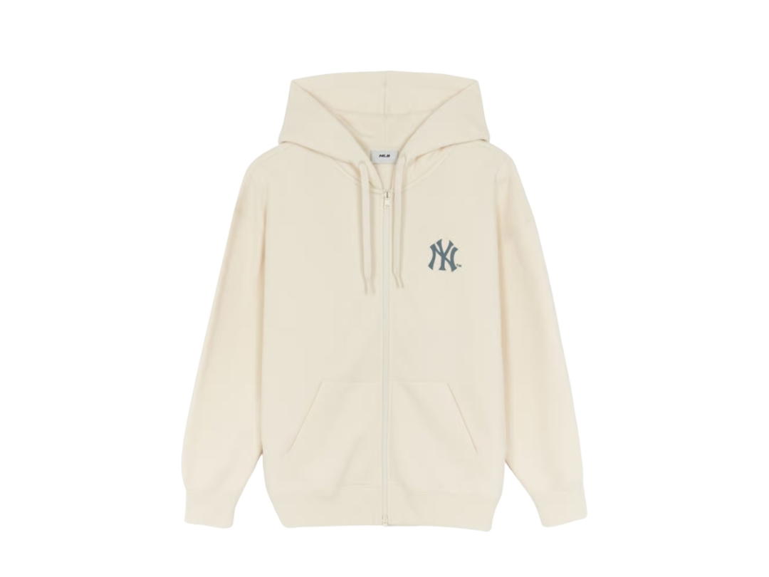 MLB MLB Varsity Vintage Fleece Hooded Zip-Up New York Yankees Cream