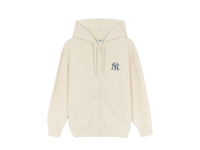 MLB MLB Varsity Vintage Fleece Hooded Zip-Up New York Yankees Cream - view 1