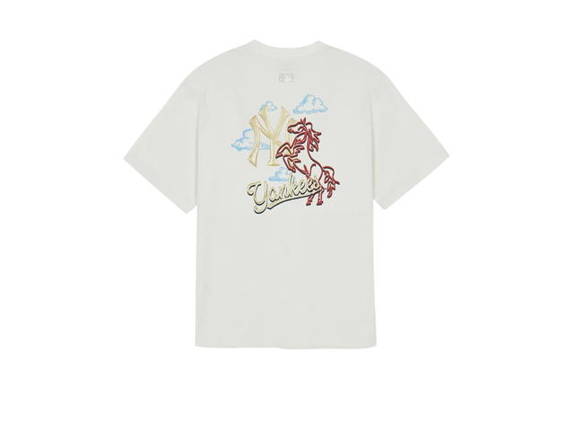 MLB MLB New Year Horse Back Graphic T-Shirts New York Yankees Ivory - view 2
