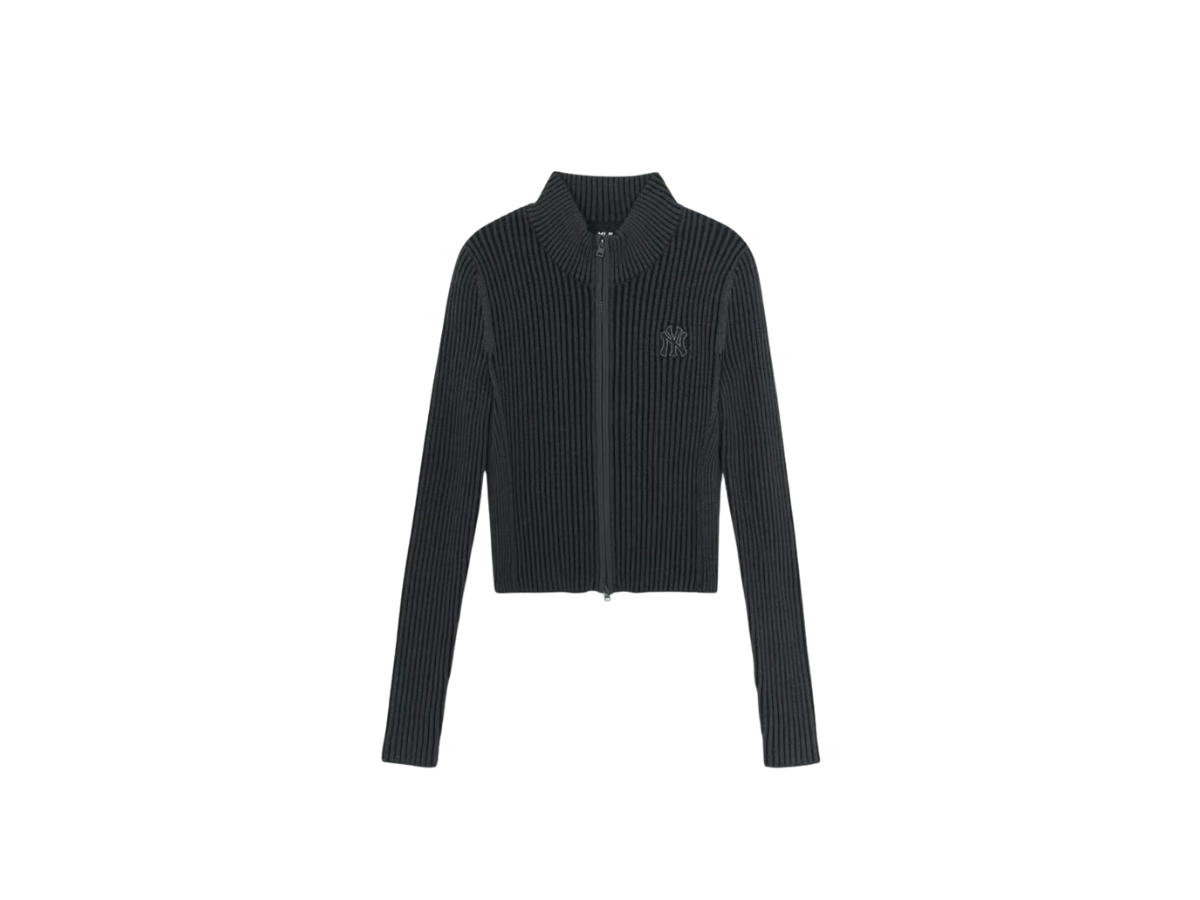 MLB MLB Basic Vintage Lip Zip-Up Cardigan New York Yankees Charcoal Grey (FW25)