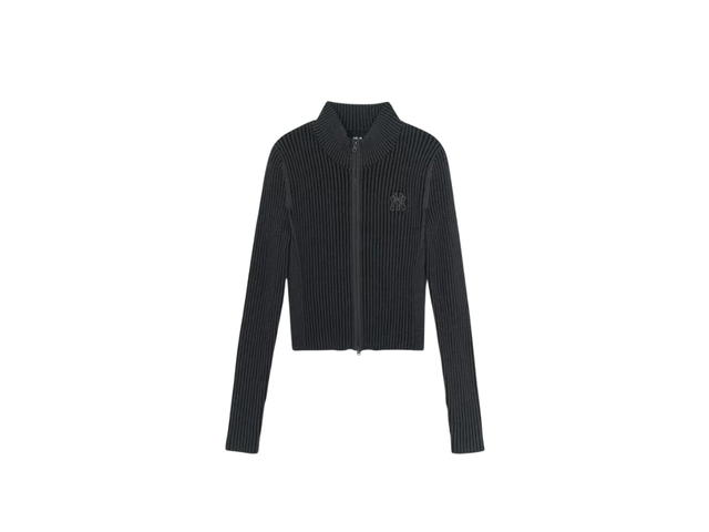 MLB MLB Basic Vintage Lip Zip-Up Cardigan New York Yankees Charcoal Grey (FW25) - view 1