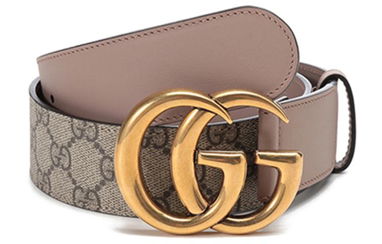 Gucci Gucci Leather Belts Women's Beige Ebony/Gray Pink