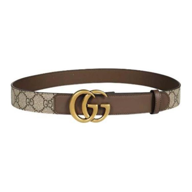 Gucci Gucci PVC Leather Belts Unisex Brown -