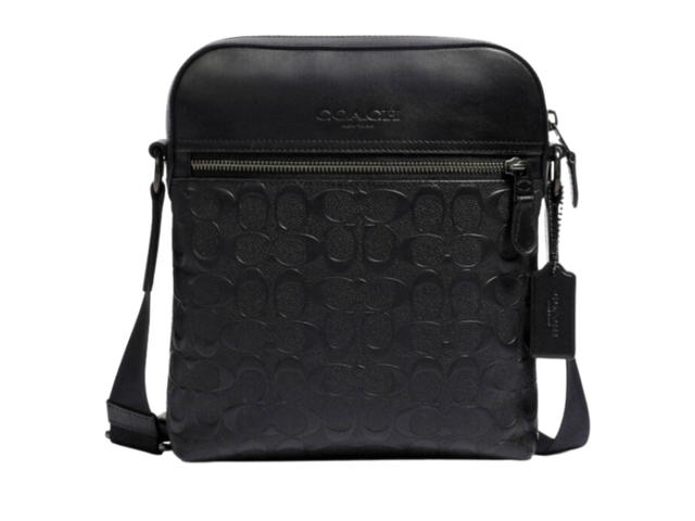 Coach Coach Houston Flight Bag In Signature Leather Black - view 1