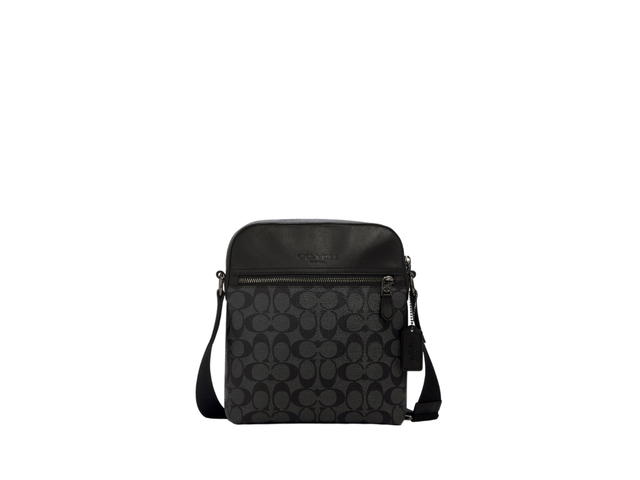 Coach Coach Houston Flight Bag In Signature Canvas With Silver Hardware Black - view 1