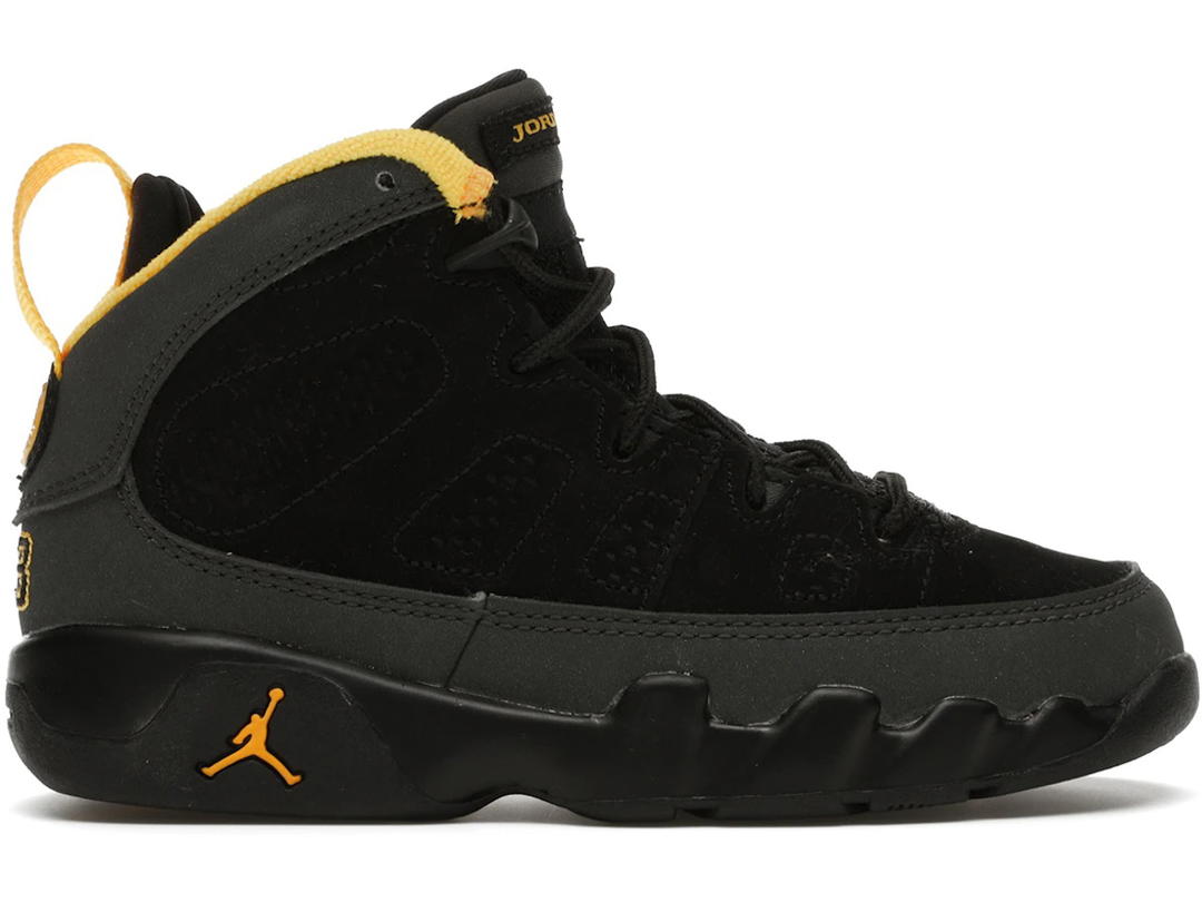 Jordan Jordan 9 Retro Dark Charcoal University Gold (PS)