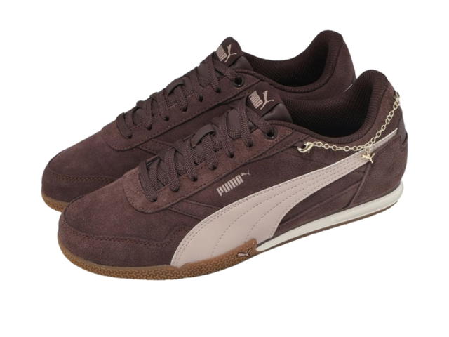 Puma Puma Bella Donna Jewel Sneakers Brown Pink Suede With Rubber Sole (W) - view 3