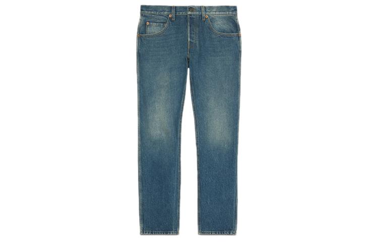 Gucci Gucci Tapered Fit Washed Marbled Denim Jeans