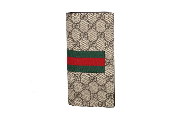 Gucci Gucci Canvas With Leather Wallet Men's Ebony/Black