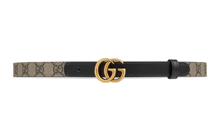 Gucci Gucci Leather Belts Women's Beige & Ebony