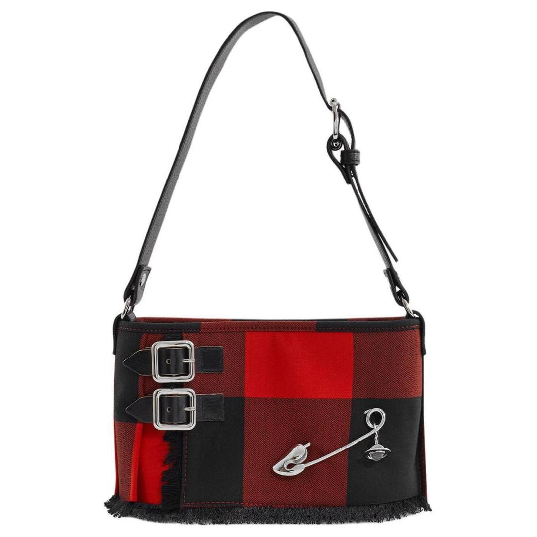 Vivienne Westwood Vivienne Westwood Virgin Wool Handbag Shoulder Bag Women's Red & Black