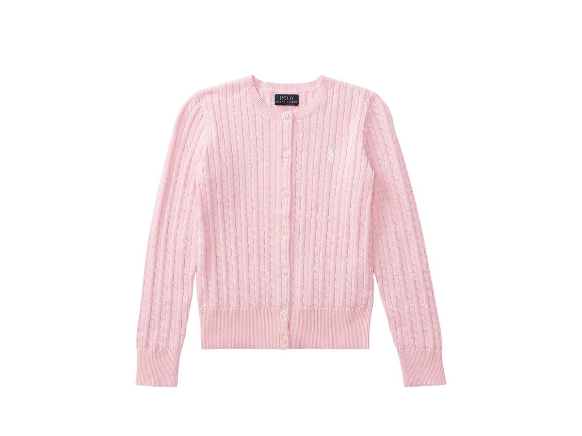 Polo Ralph Lauren Polo Ralph Lauren Mini-Cable Cotton Cardigan Pink
