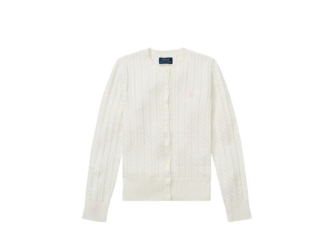 Polo Ralph Lauren Polo Ralph Lauren Mini-Cable Cotton Cardigan Warm White