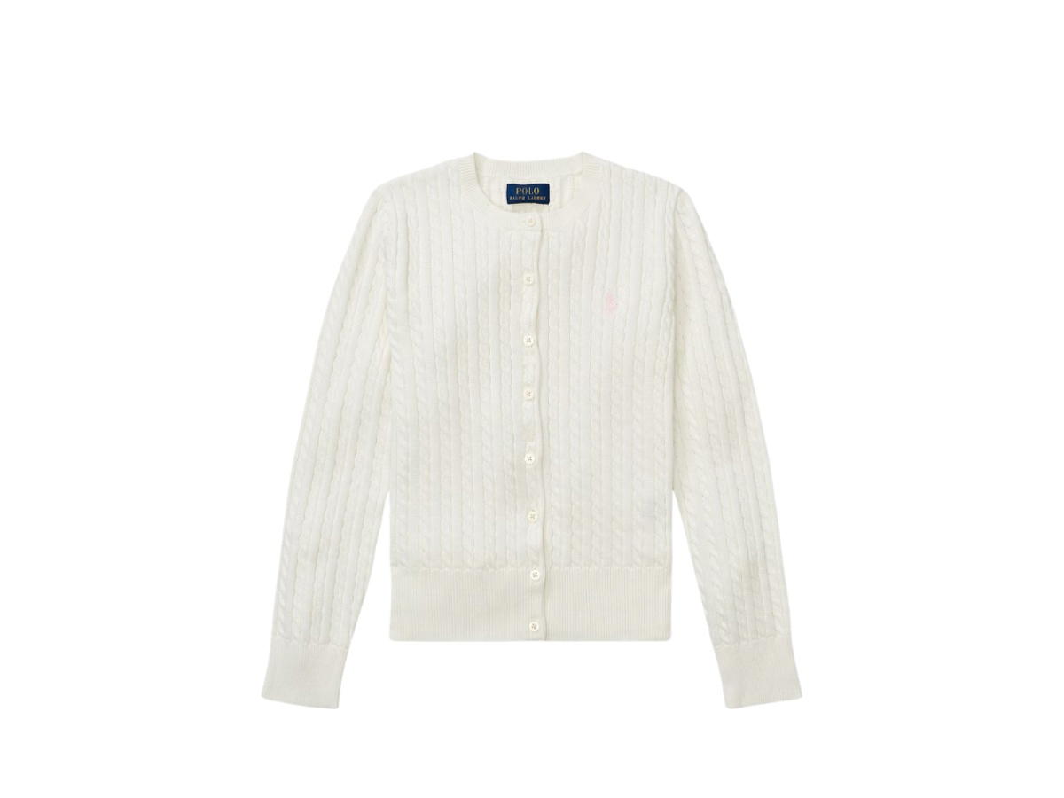 Polo Ralph Lauren Polo Ralph Lauren Mini-Cable Cotton Cardigan Warm White