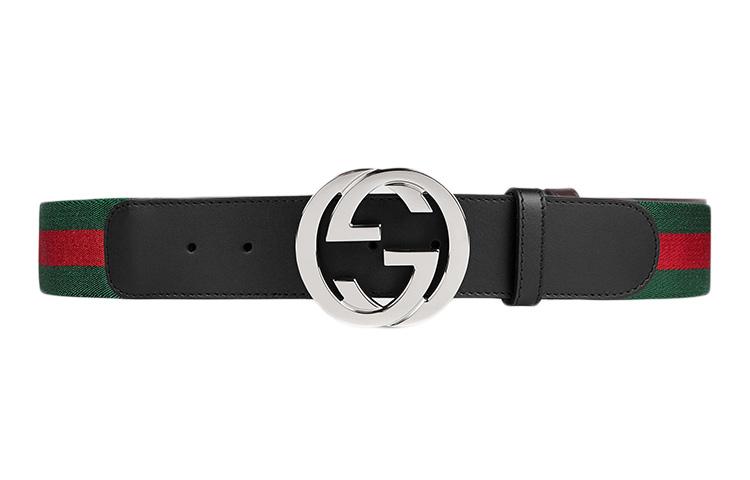 Gucci Gucci Web Belt With G Buckle