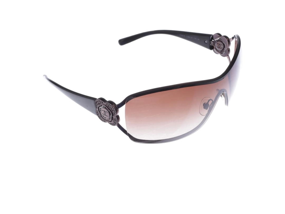 Chanel Chanel Camellia Flower CC Logo Sunglasses Brown