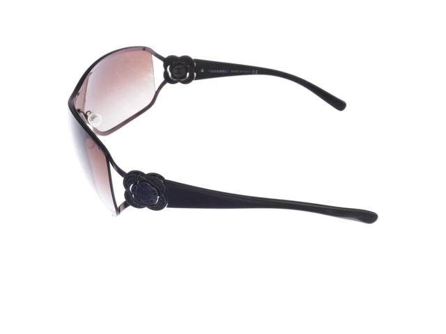 Chanel Chanel Camellia Flower CC Logo Sunglasses Brown - view 2