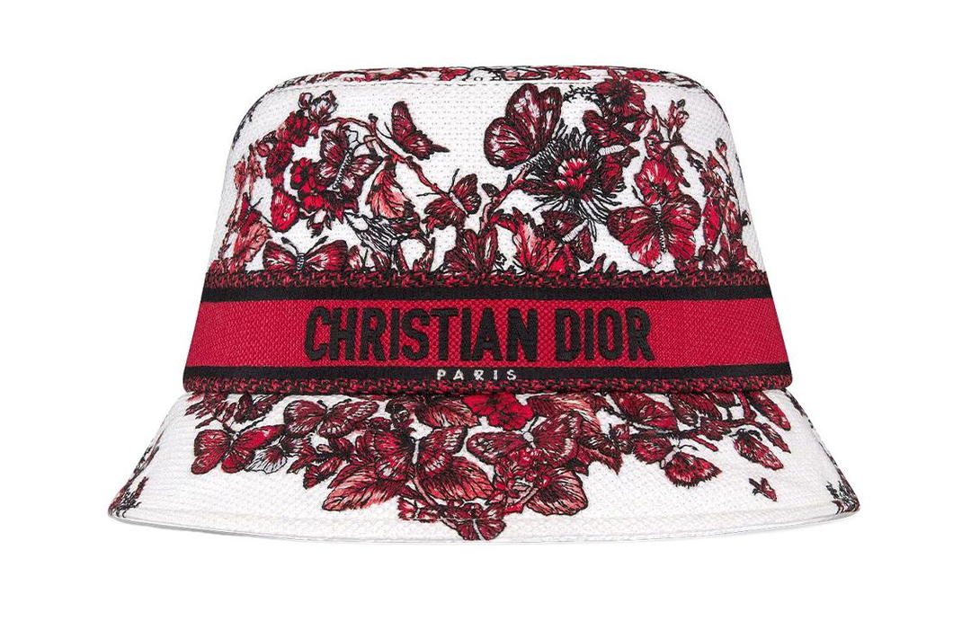 Dior Dior Cotton Polypropylene Fiber Bucket Hats Women's White