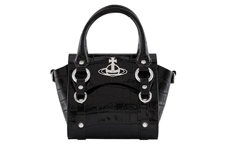 Vivienne Westwood Vivienne Westwood BETTY Cow Leather Shoulder Bag Crossbody Bag Handbag Mini Women's Black