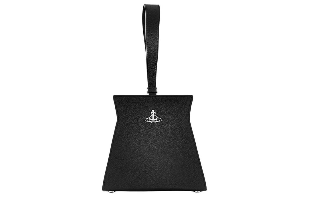 Vivienne Westwood Vivienne Westwood Litchi Grain Leather One Shoulder Handbags Women's Black