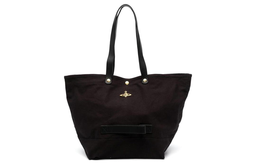 Vivienne Westwood Vivienne Westwood Cotton Canvas Bag, Tote Bag, Shopping Bag, Shoulder Bag, Handbag Women's Black