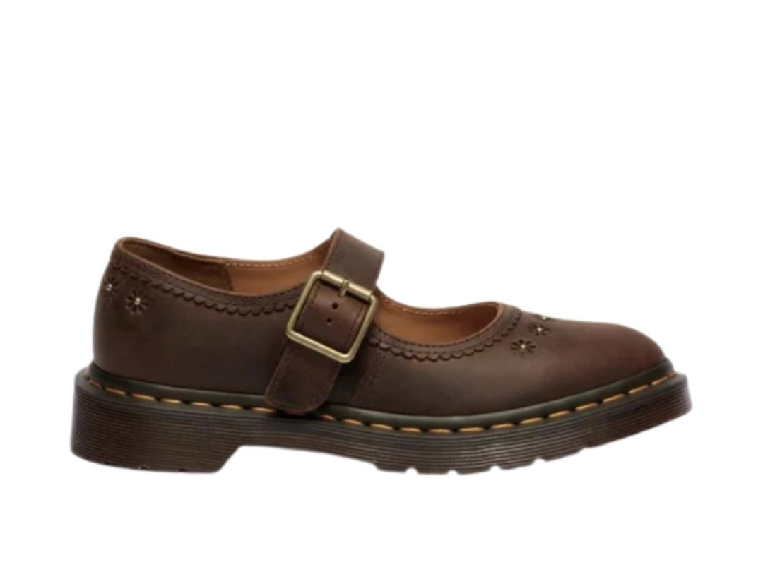 Dr. Martens Dr. Martens Mary Jane Flower Crazy Horse Dark Brown Crazy Horse