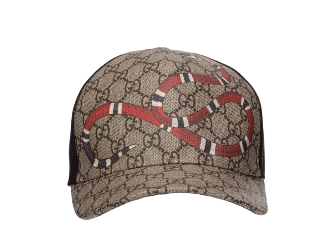 Gucci Gucci Kingsnake GG Baseball Hat Beige Brown