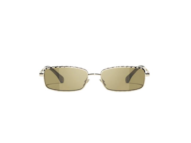 Chanel Chanel Rectangle Sunglasses Green - view 2