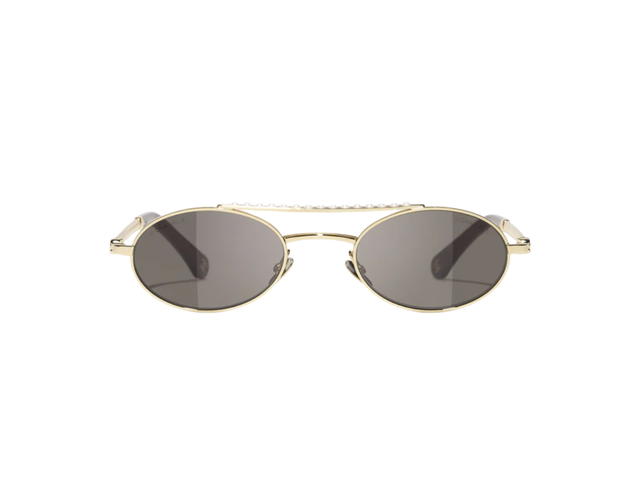 Chanel Chanel Oval Sunglasses Brown - view 2