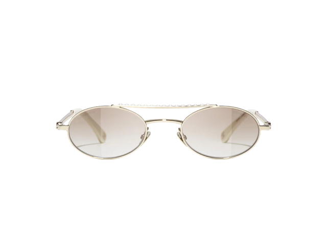 Chanel Chanel Oval Sunglasses Beige - view 2
