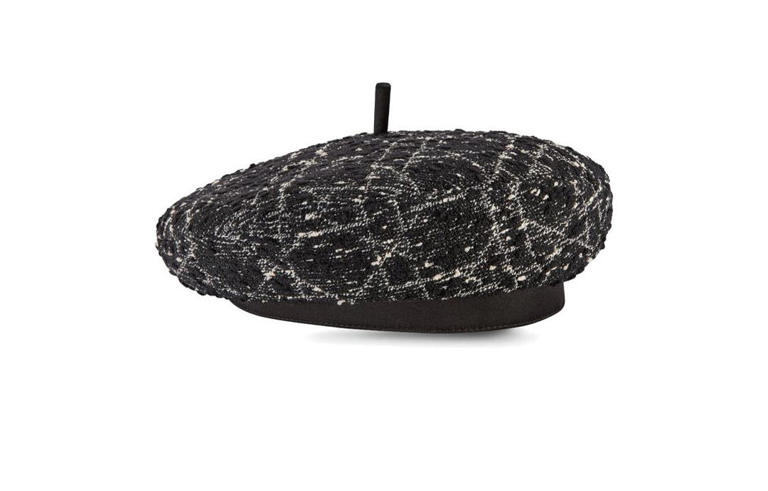 Dior Dior Cotton Acrylic Polyamide Berets Women's Black