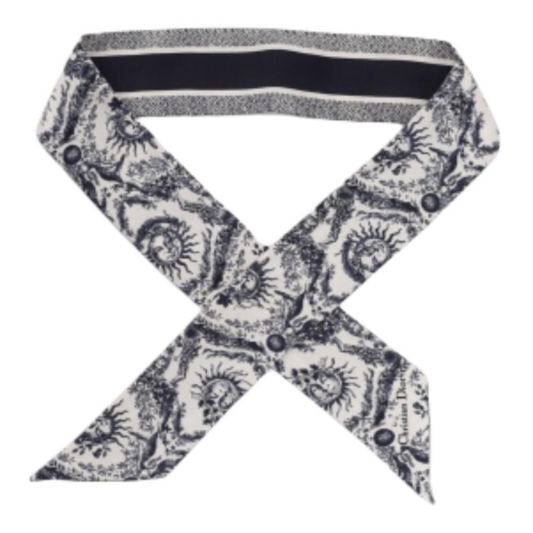Dior Dior Silk Scarves Women's Blue