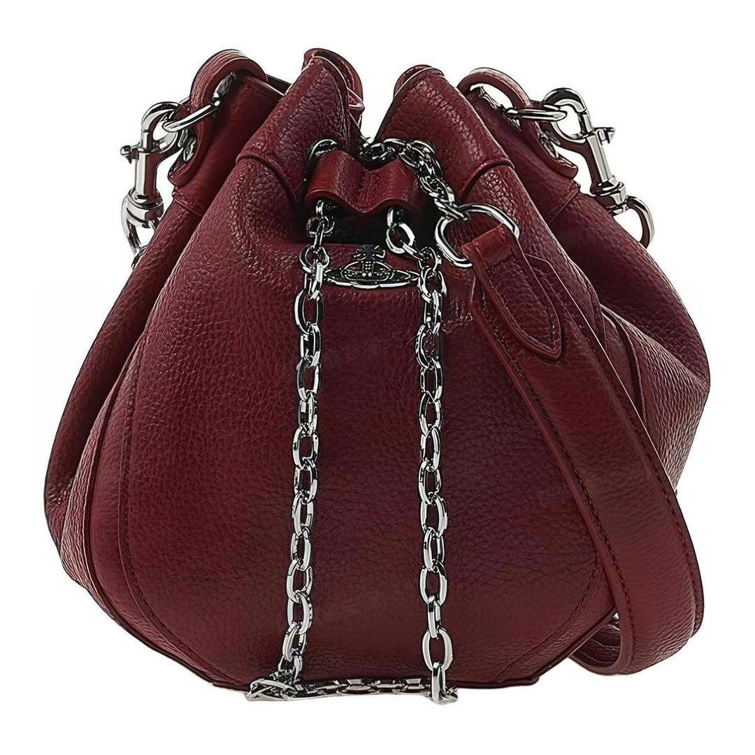 Vivienne Westwood Vivienne Westwood Recycled Grained Leather Bucket Bags Shoulder Bag Crossbody Bag Women's Red