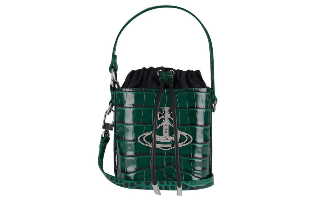 Vivienne Westwood Vivienne Westwood DAISY Calfskin Bucket Bags Shoulder Bag Crossbody Bag Handbag Women's Green
