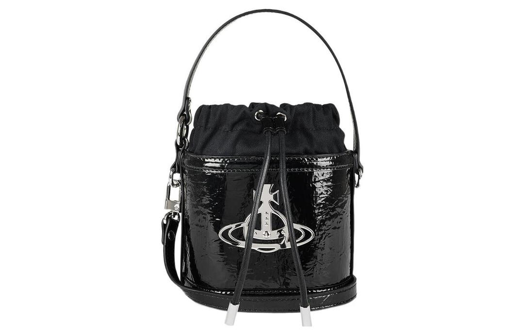 Vivienne Westwood Vivienne Westwood DAISY Calfskin Bucket Bags Shoulder Bag Crossbody Bag Handbag Regular Women's Black
